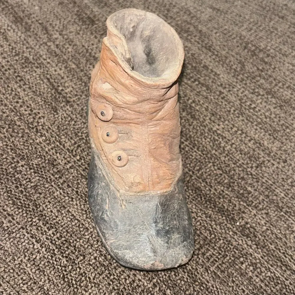 Vintage Victorian Look Resin Baby Shoe Country Primitive Decor